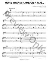 More than a Name on a Wall piano sheet music cover